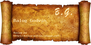 Balog Godvin névjegykártya